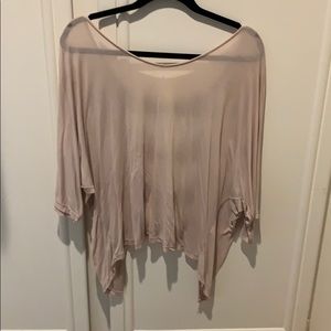 Blush pink drapes tee with super cute back!